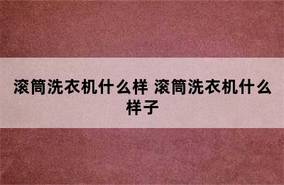 滚筒洗衣机什么样 滚筒洗衣机什么样子